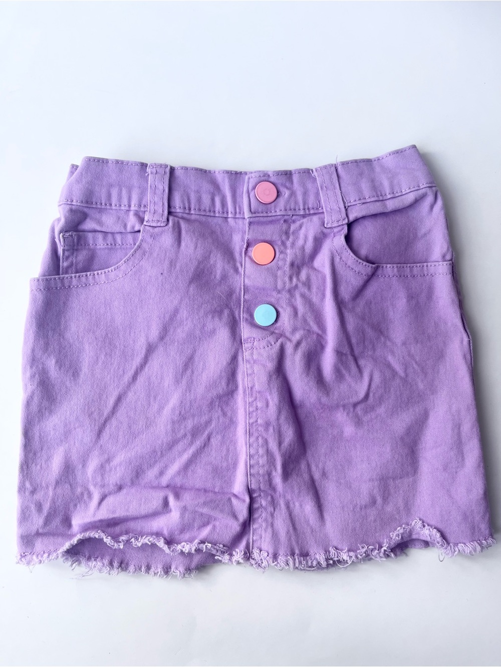 Garanimals Skirt Girls Sz 5T Purple Elastic Waist 5 Pockets Snaps No Zipper